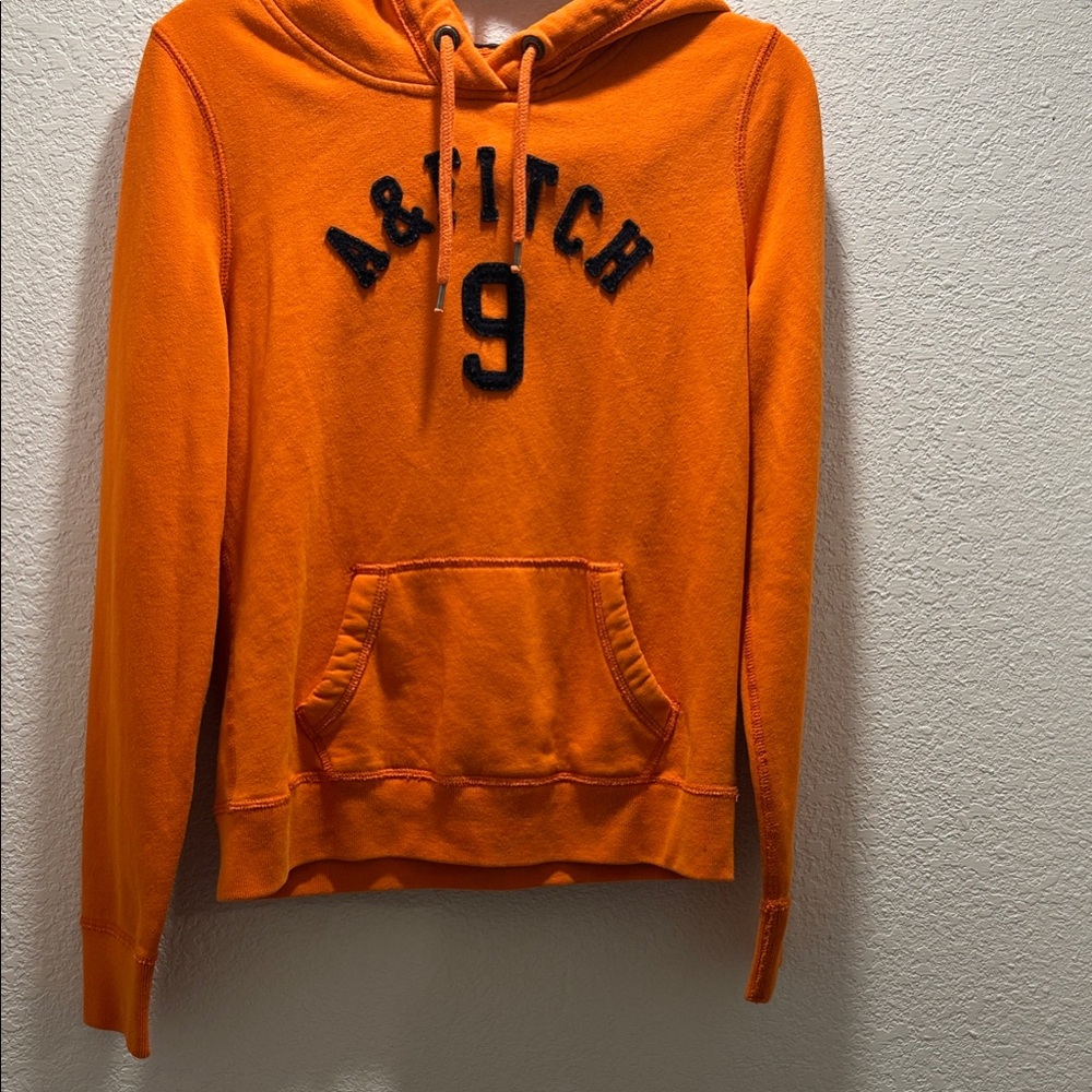 Abercrombie & Fitch Orange Hoodie Sweater as:large